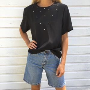 NWT Vintage Faux Pearl Blouse